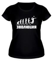Женская футболка Волейбольная эволюция фото