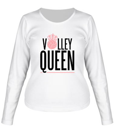 Женская футболка длинный рукав Королева волейбола