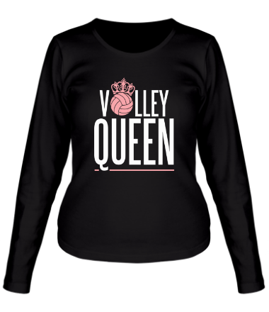 Женская футболка длинный рукав Королева волейбола