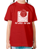 Детская футболка One world - one game фото
