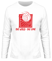 Мужская футболка длинный рукав One world - one game фото