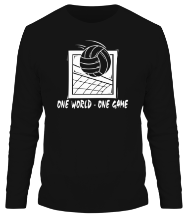 Мужская футболка длинный рукав One world - one game