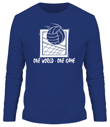 Мужская футболка длинный рукав One world - one game