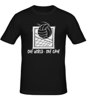 Мужская футболка One world - one game фото