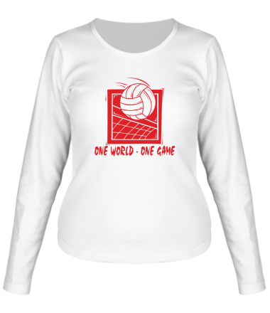 Женская футболка длинный рукав One world - one game