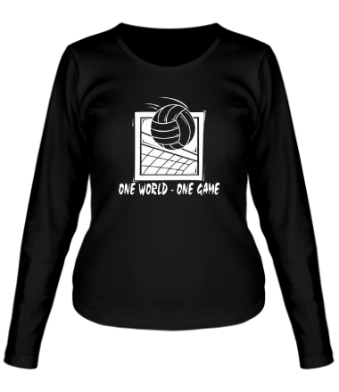 Женская футболка длинный рукав One world - one game