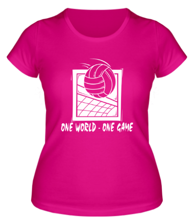 Женская футболка One world - one game