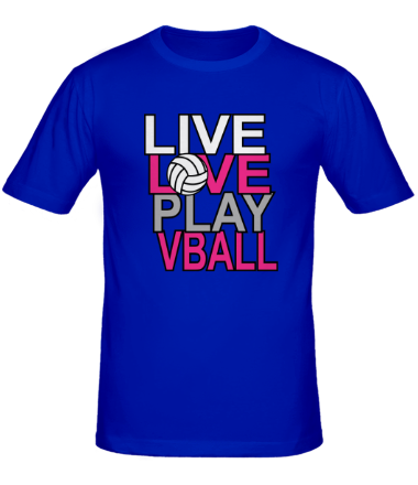 Мужская футболка Жить, любить, играть в волейбол