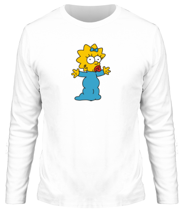 Мужская футболка длинный рукав Maggie Simpson