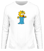 Мужская футболка длинный рукав Maggie Simpson фото