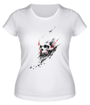 Женская футболка Череп с птицами фото