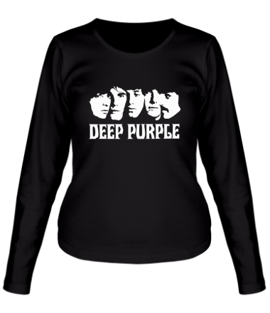 Женская футболка длинный рукав Deep Purple face