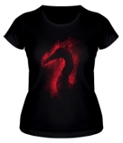 Женская футболка Дракон в дыму фото