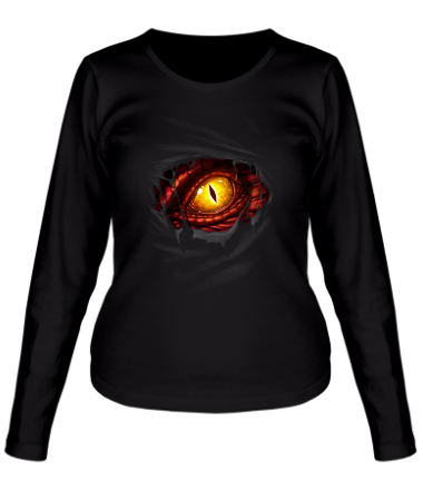 Женская футболка длинный рукав Глаз дракона