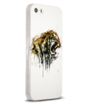 Чехол для iPhone Тигр  красками фото