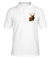 Мужская футболка поло Медведь с рогами фото
