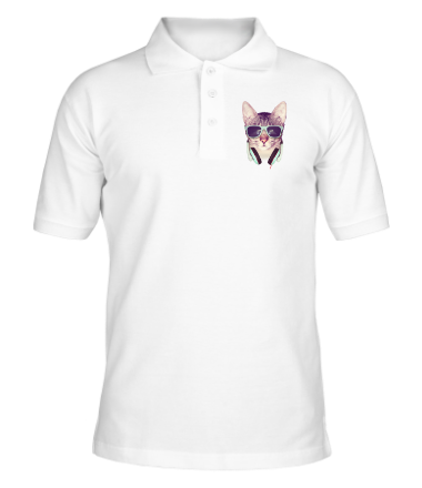 Мужская футболка поло Крутой кот