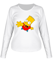 Женская футболка длинный рукав Симпсоны - Барт фото