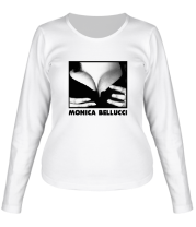 Женская футболка длинный рукав Грудь Моники Белуччи фото