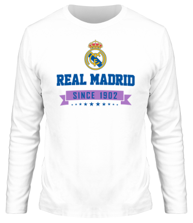 Мужская футболка длинный рукав Реал Мадрид с 1902 года