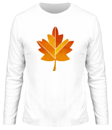 Мужская футболка длинный рукав  Осенний лист