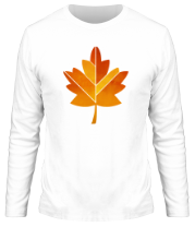 Мужская футболка длинный рукав  Осенний лист фото