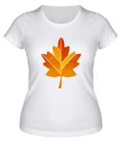 Женская футболка  Осенний лист фото