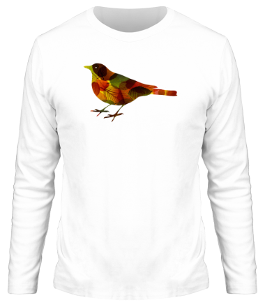 Мужская футболка длинный рукав Осенния птица