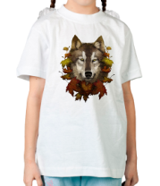 Детская футболка Осенний Волк фото