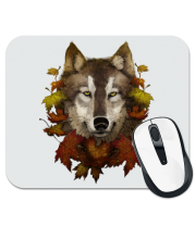 Коврик для мыши Осенний Волк фото