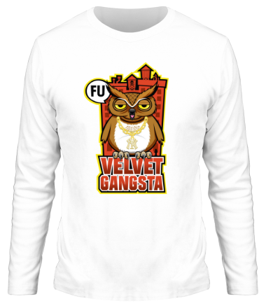Мужская футболка длинный рукав Owl gangsta