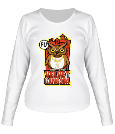 Женская футболка длинный рукав Owl gangsta