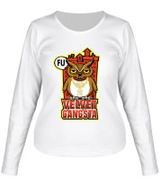 Женская футболка длинный рукав Owl gangsta фото