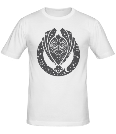Мужская футболка Звездная сова серый