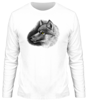 Мужская футболка длинный рукав Одинокий волк фото