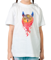 Детская футболка Акварельная сова