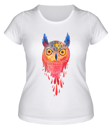 Женская футболка Акварельная сова