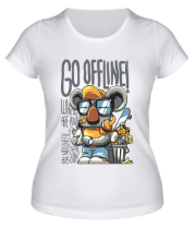Женская футболка Го оффлайн! фото