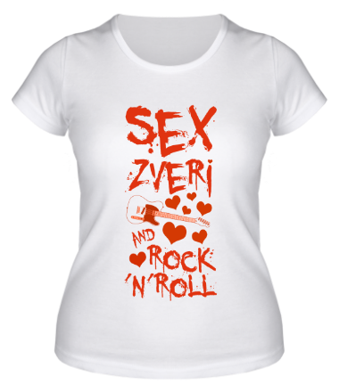 Женская футболка Секс, звери, рок-н-ролл