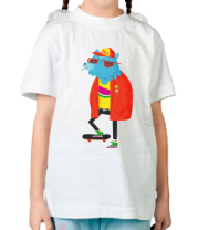 Детская футболка Медведь на скейте фото