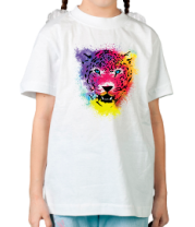 Детская футболка Яркий леопард фото