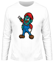 Мужская футболка длинный рукав Зомби Марио фото