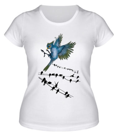 Женская футболка Птички