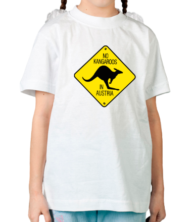 Детская футболка Нет кенгуру в Австрии