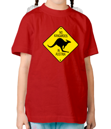 Детская футболка Нет кенгуру в Австрии