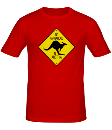 Мужская футболка Нет кенгуру в Австрии