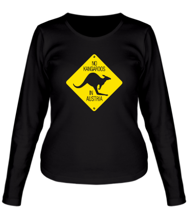Женская футболка длинный рукав Нет кенгуру в Австрии