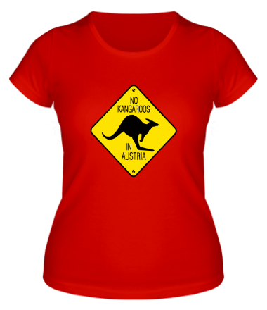 Женская футболка Нет кенгуру в Австрии