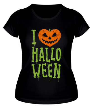 Женская футболка Я люблю хэллоуин