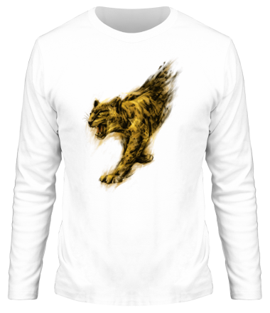 Мужская футболка длинный рукав Леопард